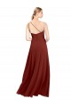 Soft Chiffon A-Line Long Sleeveless High Slit Bridesmaid Dresses Sheffield