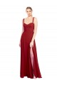 Soft Chiffon A-Line Sleeveless Red Bridesmaid Dress Sheffield