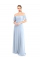 Soft Chiffon A-Line Long Flutter Sleeves V-Back Formal Dress / Bridesmaid Dress Sheffield