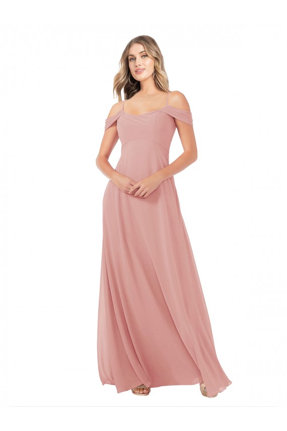 Soft Chiffon A-Line Sleeveless Bliss Pink Bridal Party Dress Sheffield