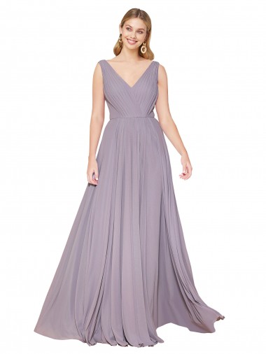 Soft Chiffon A-Line Sleeveless Dusty Rose Formal Evening Gown / Prom Dress / Bridesmaid Dress Sheffield