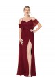 Soft Chiffon Trumpet Long Cold Shoulder V-Back Formal Evening Gown / Prom Dress / Bridesmaid Dress Sheffield