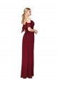 Soft Chiffon Trumpet Long Cold Shoulder V-Back Formal Evening Gown / Prom Dress / Bridesmaid Dress Sheffield