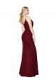 Soft Chiffon Mermaid Long Sleeveless V-Back Side Slit Prom Dresses Sheffield