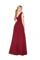 Soft Chiffon A-Line Long Sleeveless V-Back Black Tie Evening Gown / Prom Dress / Bridesmaid Dress Sheffield
