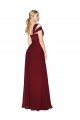 Soft Chiffon A-Line Long Sleeveless Side Slit Prom Dresses Sheffield