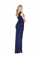 Soft Chiffon Mermaid Long Sleeveless V-Back Front Slit Prom Dresses Sheffield