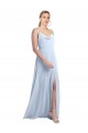 Chiffon A-Line Long Sleeveless V-Back Side Slit Bridesmaid Dresses Sheffield