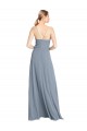Soft Chiffon A-Line Long Sleeveless Open Back High Slit Bridesmaid Dresses Sheffield