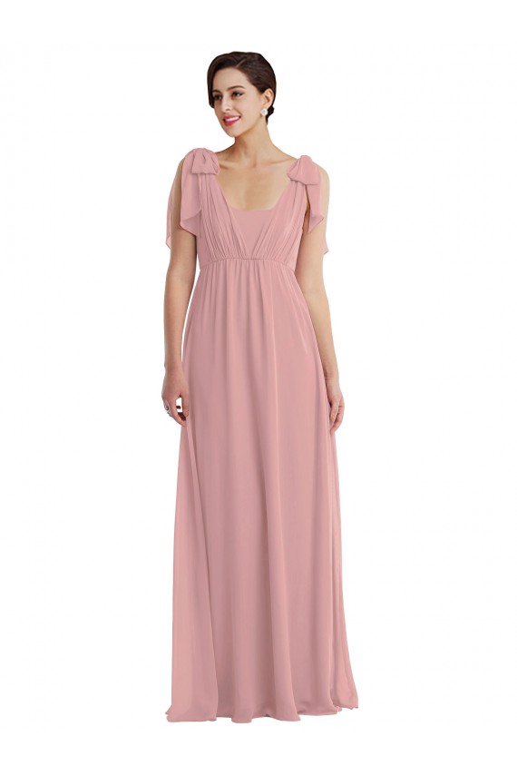 Soft Chiffon A-Line Sleeveless Dusty Pink Semi Formal Evening Dress / Bridesmaid Dress Sheffield