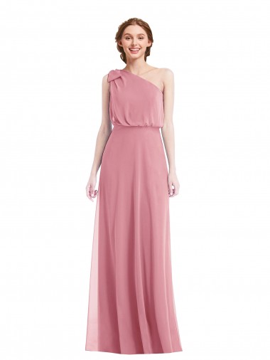 Soft Chiffon A-Line Long Sleeveless Skin Pink Semi Formal Evening Dress / Bridesmaid Dress Sheffield