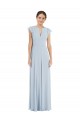 Soft Chiffon A-Line Long Flutter Sleeves V-Back Formal Evening Gown / Bridesmaid Dress Sheffield