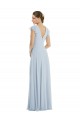 Soft Chiffon A-Line Long Flutter Sleeves V-Back Formal Evening Gown / Bridesmaid Dress Sheffield