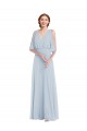 Soft Chiffon A-Line Long Half Sleeves Evening Gown / Bridesmaid Dress Sheffield