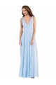 Soft Chiffon Long Sleeveless Semi Formal Evening Dress / Bridesmaid Dress Sheffield