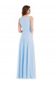 Soft Chiffon Long Sleeveless Semi Formal Evening Dress / Bridesmaid Dress Sheffield