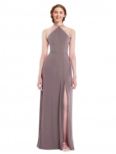 Soft Chiffon A-Line Sleeveless Dusty Rose Formal Evening Gown / Bridesmaid Dress Sheffield