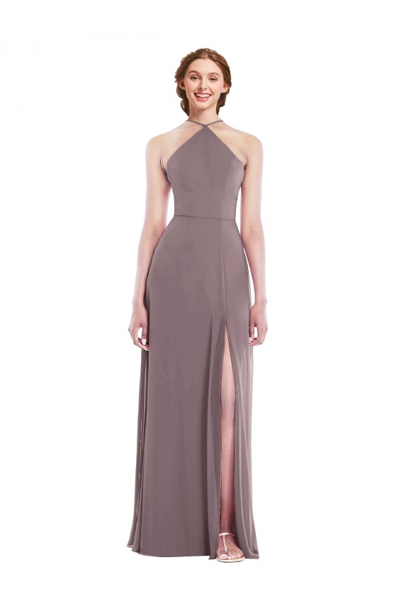 Soft Chiffon A-Line Sleeveless Dusty Rose Formal Evening Gown / Bridesmaid Dress Sheffield