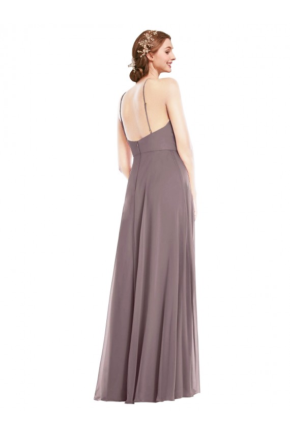 Soft Chiffon A-Line Sleeveless Dusty Rose Formal Evening Gown / Bridesmaid Dress Sheffield