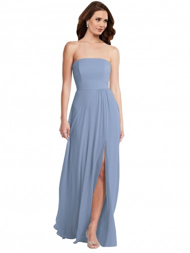 Soft Chiffon Long Sleeveless Front Slit Evening Dresses Sheffield