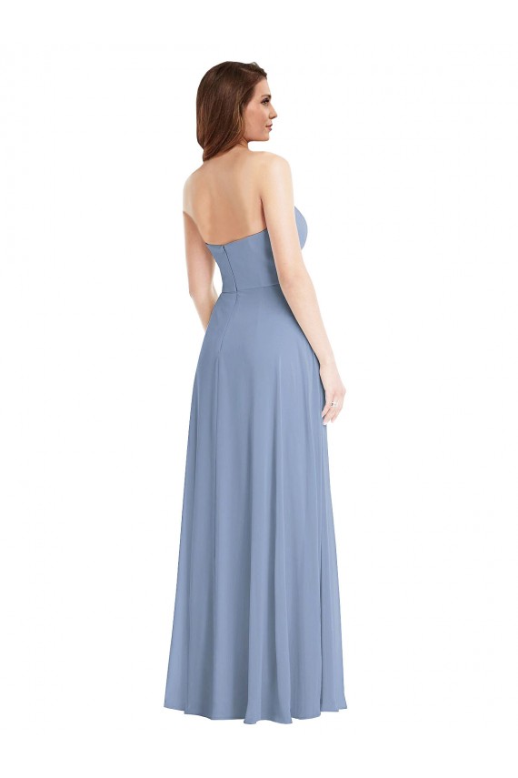 Soft Chiffon Long Sleeveless Front Slit Evening Dresses Sheffield