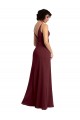 Soft Chiffon A-Line Sleeveless Burgundy Gold Bridesmaid Dress / Formal Dress Sheffield