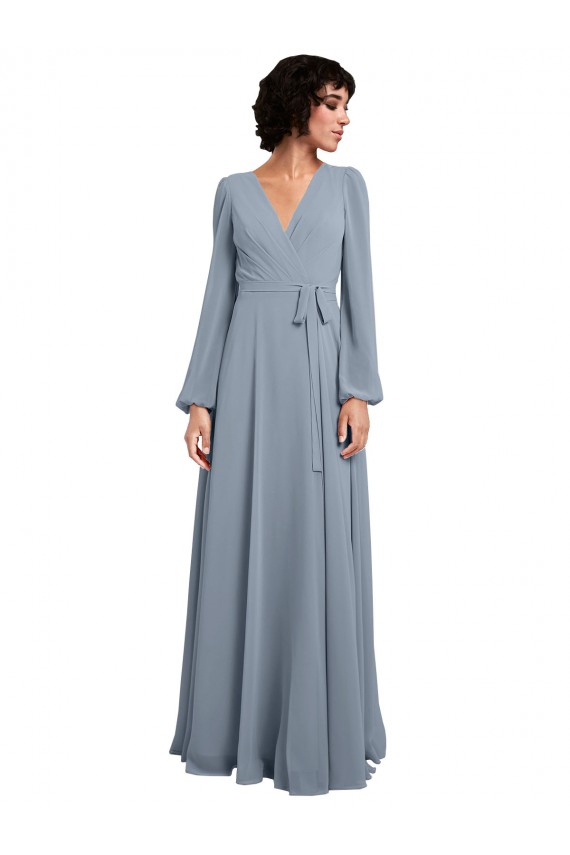 Soft Chiffon A-Line Long Long Sleeves Bridesmaid Dress / Formal Dress Sheffield