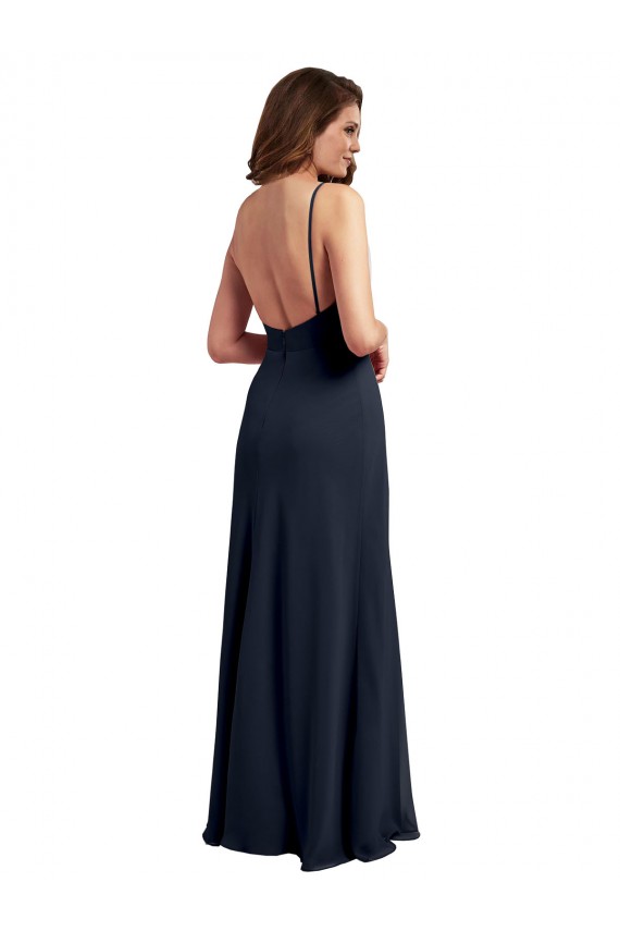 Soft Chiffon A-Line Long Sleeveless Open Back Evening Dress / Bridesmaid Dress Sheffield