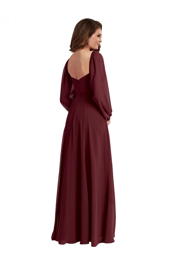 Chiffon A-Line Long Long Sleeves Bridesmaid Dress / Evening Dress Sheffield