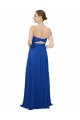 Chiffon A-Line Long Sleeveless Royal Blue Keyhole Back Bridesmaid Dress / Evening Dress Sheffield