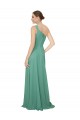 Soft Chiffon A-Line Long Sleeveless Icelandic Silver Bridesmaid Dress Sheffield
