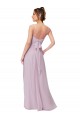 Soft Chiffon A-Line Long Sleeveless Pink Glow Bridesmaid Dress Sheffield