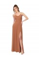 Soft Chiffon A-Line Sleeveless Rosewood Bridesmaid Dress Sheffield