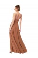 Soft Chiffon A-Line Sleeveless Rosewood Bridesmaid Dress Sheffield