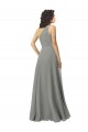 Soft Chiffon A-Line Long Sleeveless Wisteria Bridesmaid Dress Sheffield