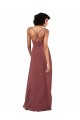 Soft Chiffon Column Long Sleeveless Criss Cross Open Back Black Evening Dresses Sheffield