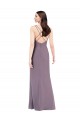 Soft Chiffon Column Long Sleeveless Criss Cross Open Back Formal Evening Gown / Bridesmaid Dress Sheffield