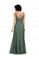 Soft Chiffon Column Long Sleeveless Low Back Bridesmaid Dress Sheffield