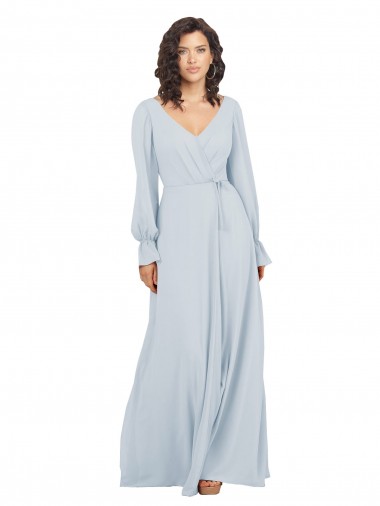 Soft Chiffon A-Line Long Long Sleeves Formal Dress / Bridesmaid Dress Sheffield