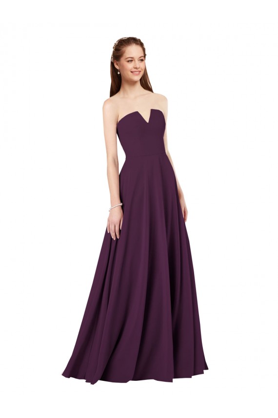 Soft Chiffon A-Line Sleeveless Grape Formal Dress / Bridesmaid Dress Sheffield