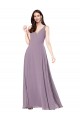 Soft Chiffon Sheath Long Sleeveless Low Back Formal Evening Gown / Bridesmaid Dress Sheffield