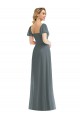 Soft Chiffon A-Line Long Puff Sleeves Semi Formal Evening Dress / Bridesmaid Dress Sheffield