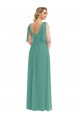 Soft Chiffon A-Line Sleeveless Icelandic Silver Semi Formal Evening Dress / Bridesmaid Dress Sheffield