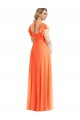 Soft Chiffon A-Line Long Flutter Sleeves Open Back Semi Formal Evening Dress / Bridesmaid Dress Sheffield