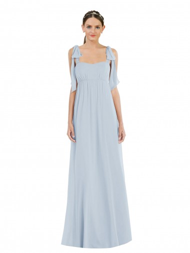 Soft Chiffon Long Sleeveless Spaghetti Straps Low Back Evening Dresses Sheffield