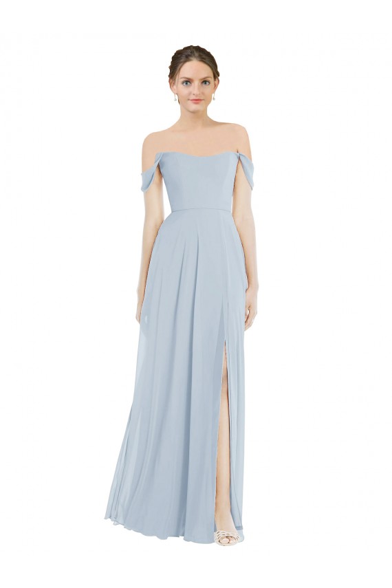 Soft Chiffon A-Line Long Flounce Sleeves Semi Formal Evening Dress / Bridesmaid Dress Sheffield