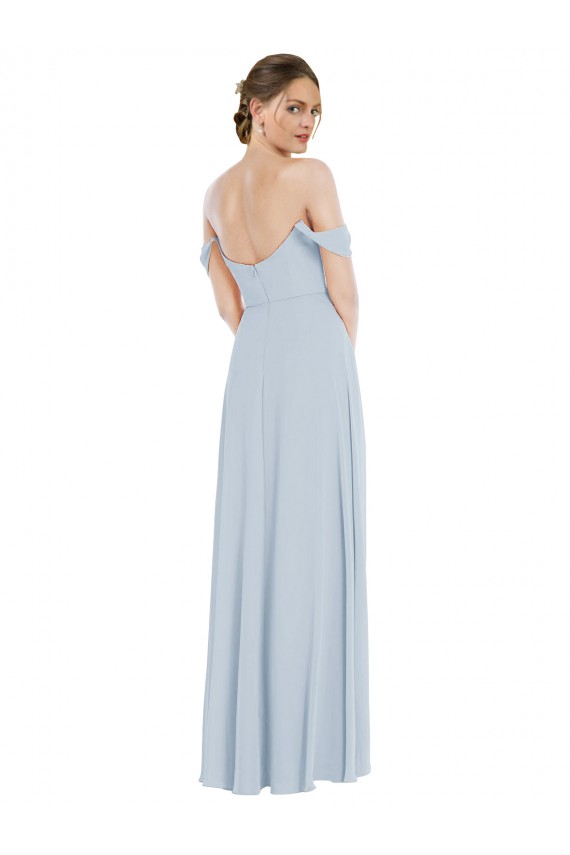 Soft Chiffon A-Line Long Flounce Sleeves Semi Formal Evening Dress / Bridesmaid Dress Sheffield