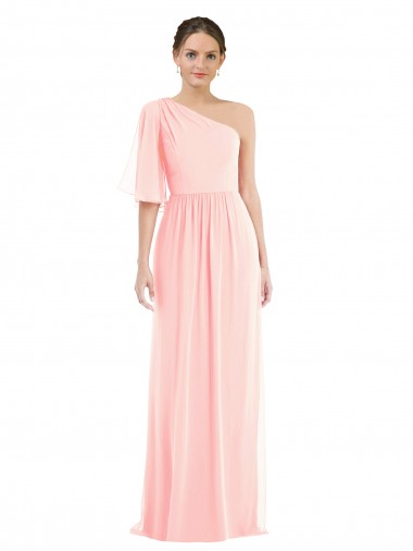 Soft Chiffon A-Line Long Bell Sleeves Semi Formal Evening Dress / Bridesmaid Dress Sheffield
