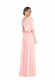 Soft Chiffon A-Line Long Bell Sleeves Semi Formal Evening Dress / Bridesmaid Dress Sheffield