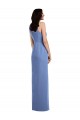 Soft Chiffon A-Line Long Sleeveless Keyhole Back Draped Front Slit Bridesmaid Dresses Sheffield